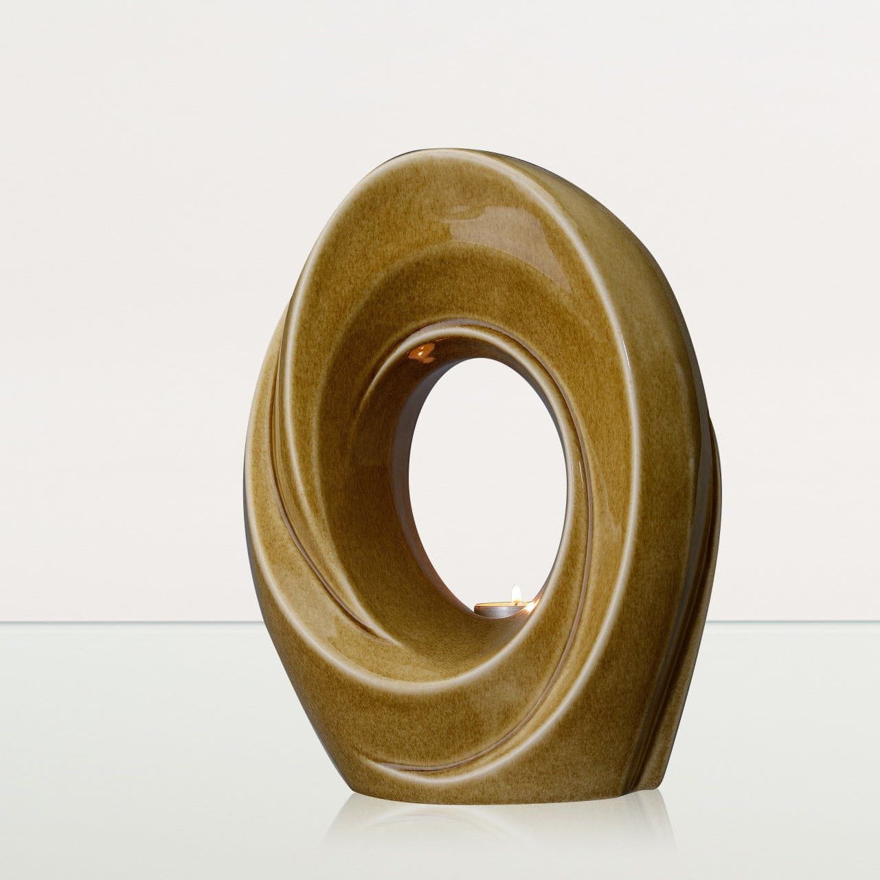 Handmade Cremation Urn for Ashes "The Passage" - Large Urn | Dark Sand | Ceramic - Pulvis Art Urns