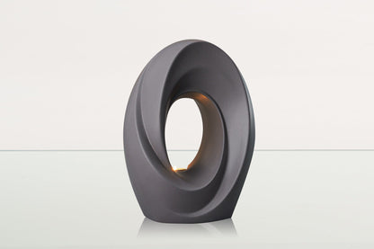 Handmade Cremation Urn for Ashes "The Passage" - Large Urn | Gray Matte | Ceramic - Pulvis Art Urns