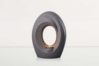 Handmade Cremation Urn for Ashes "The Passage" - Large Urn | Gray Matte | Ceramic - Pulvis Art Urns