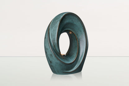 Handmade Cremation Urn for Ashes "The Passage" - Large Urn | Oily Green Melange - Pulvis Art Urns