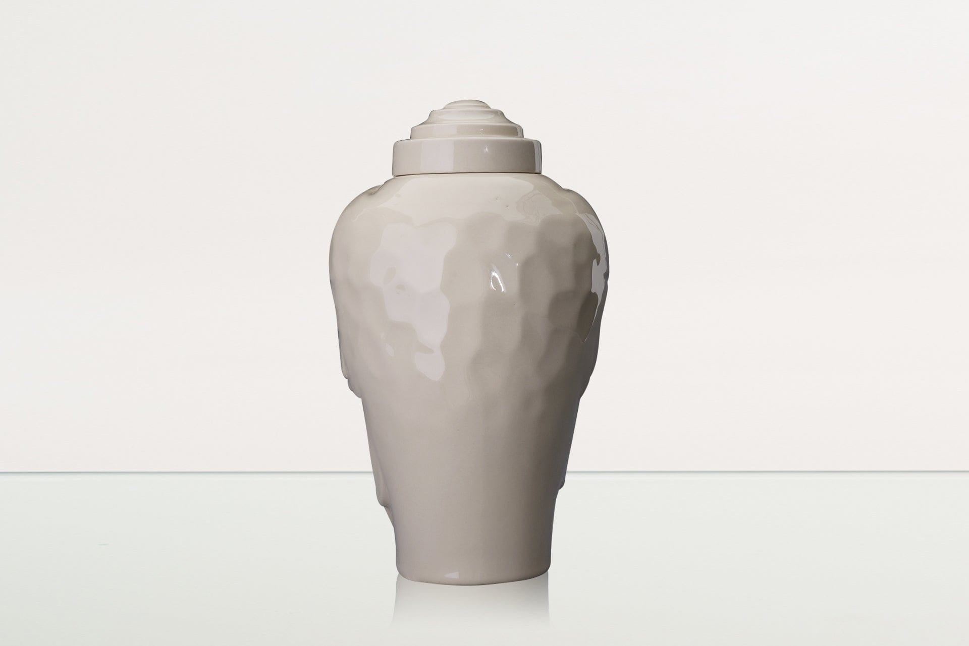 Handmade Cremation Urn for Ashes "Wings" - Large | Off-white | Ceramic Urn - Pulvis Art Urns