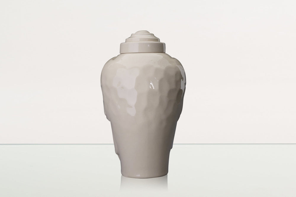 
                  
                    Pulvis Art Urns Adult Size Urn Handmade Cremation Urn for Ashes "Wings" - Large | Transparent | Ceramic Urn
                  
                