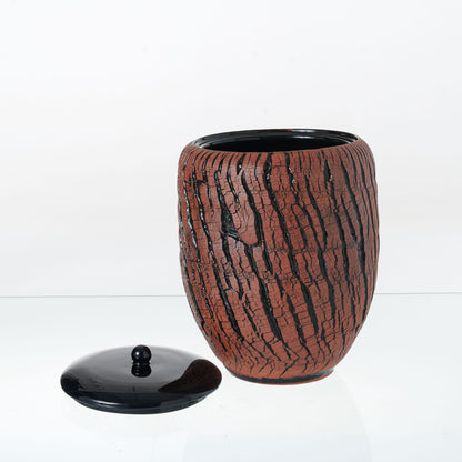 Pulvis Art Urns Adult Size Urn Handmade Cremation Urn "Halo" - Large | Pottery Wheel Urn
