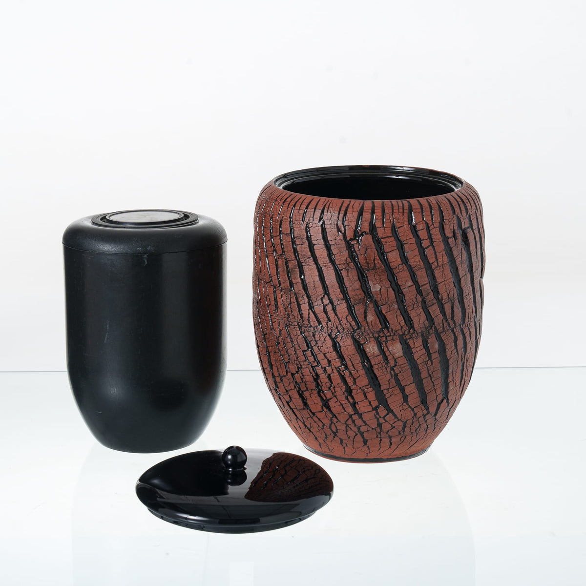Pulvis Art Urns Adult Size Urn Handmade Cremation Urn "Halo" - Large | Pottery Wheel Urn