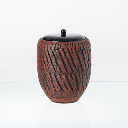 Pulvis Art Urns Adult Size Urn Handmade Cremation Urn "Halo" - Large | Pottery Wheel Urn