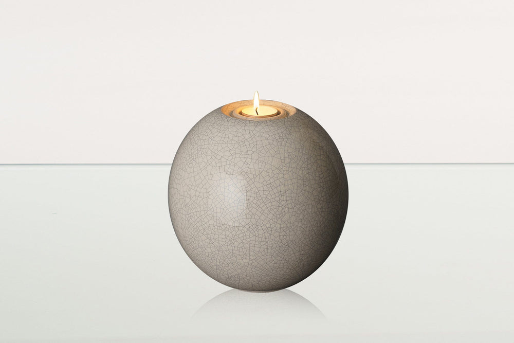 Pulvis Art Urns Adult Size Urn Handmade Cremation Urn "Harmony" - Large | Craquelure | Ceramic Urn