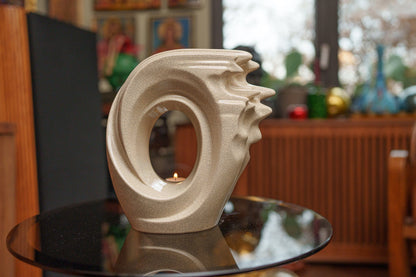 Pulvis Art Urns Adult Size Urn Handmade Cremation Urn "Zephyr" - Adult Ceramic Urn | Craquelure