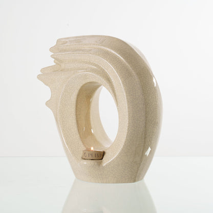 Pulvis Art Urns Adult Size Urn Handmade Cremation Urn "Zephyr" - Adult Ceramic Urn | Craquelure
