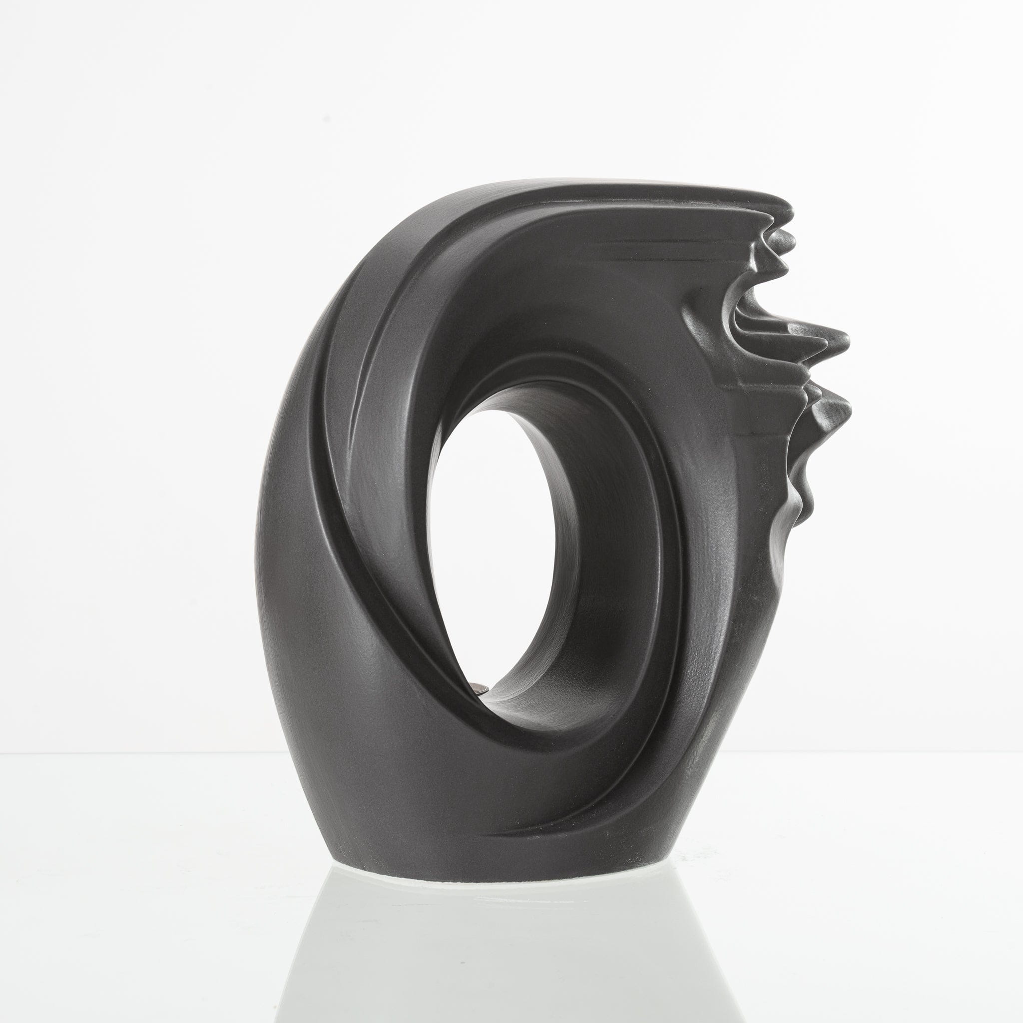 Pulvis Art Urns Adult Size Urn Handmade Cremation Urn "Zephyr" - Adult Ceramic Urn | Gray Matte