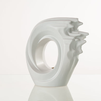 Pulvis Art Urns Adult Size Urn Handmade Cremation Urn "Zephyr" - Adult Ceramic Urn | White Matte