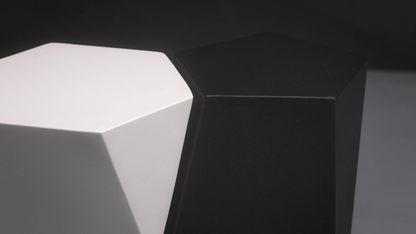 Handmade Urn "Crystal" - Stainless Steel | Cream Matte - Pulvis Art Urns