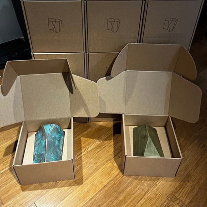 Handmade Urn "Crystal" - Stainless Steel | Emerald Green - Pulvis Art Urns