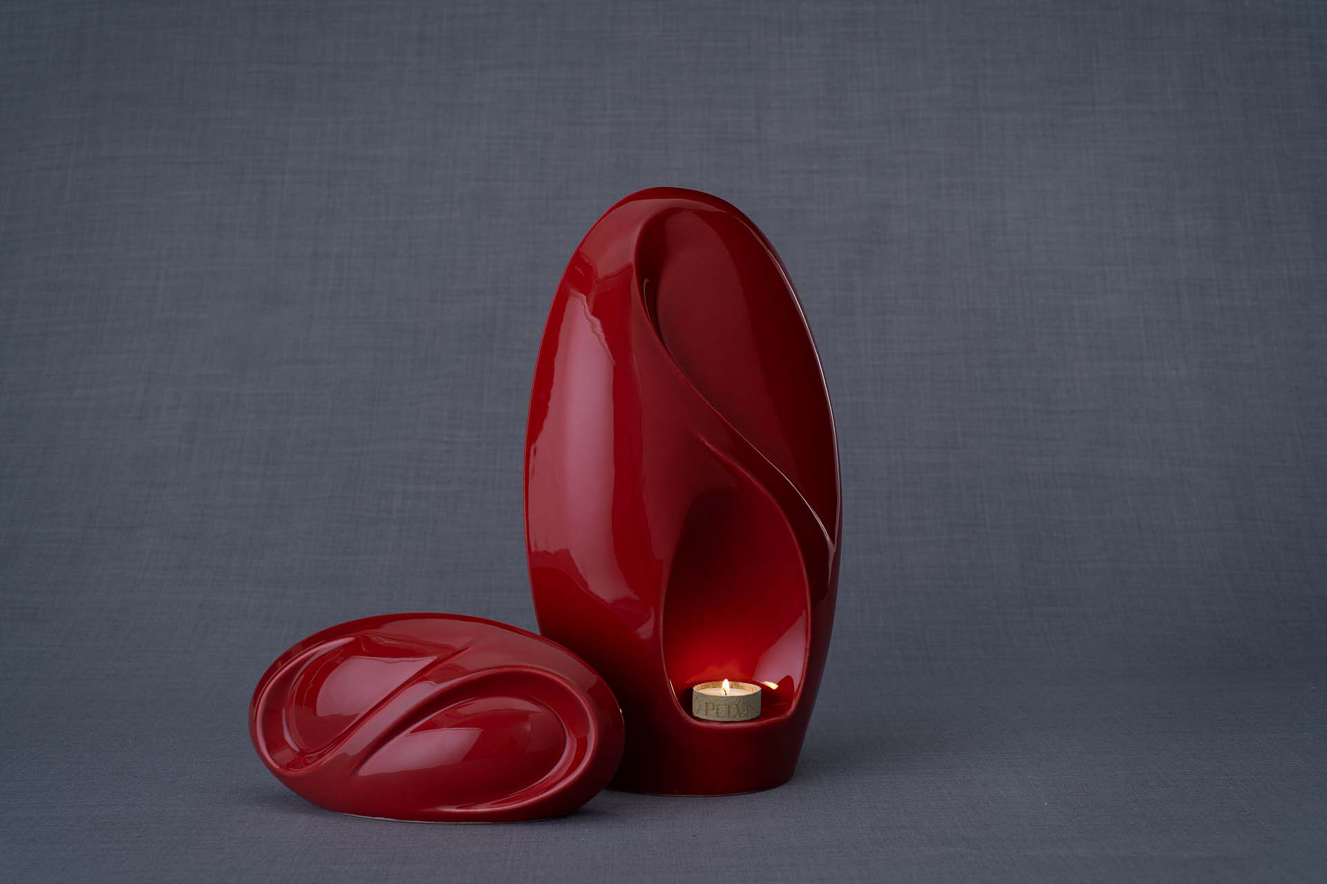 Set Of Ceramic Art Urns for Ashes "Eternity" - (Large urn + Keepsake) - Pulvis Art Urns