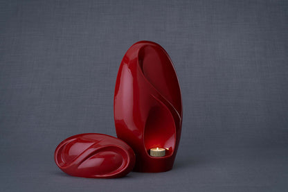 Set Of Ceramic Art Urns for Ashes "Eternity" - (Large urn + Keepsake) - Pulvis Art Urns