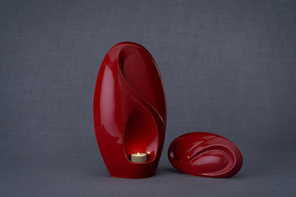 Set Of Ceramic Art Urns for Ashes "Eternity" - (Large urn + Keepsake) - Pulvis Art Urns