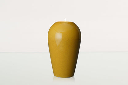 Memorial Cremation Urn "Serenity" - Large | Amber Yellow | Ceramic Urn - Pulvis Art Urns