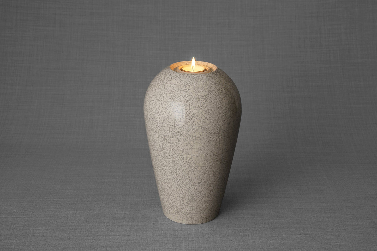 Pulvis Art Urns Adult Size Urn Memorial Cremation Urn "Serenity" - Large | Craquelure | Ceramic