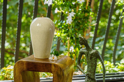 Memorial Cremation Urn "Serenity" - Large | Craquelure | Ceramic Urn - Pulvis Art Urns