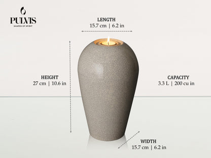 Pulvis Art Urns Adult Size Urn Memorial Cremation Urn "Serenity" - Large | Sizes