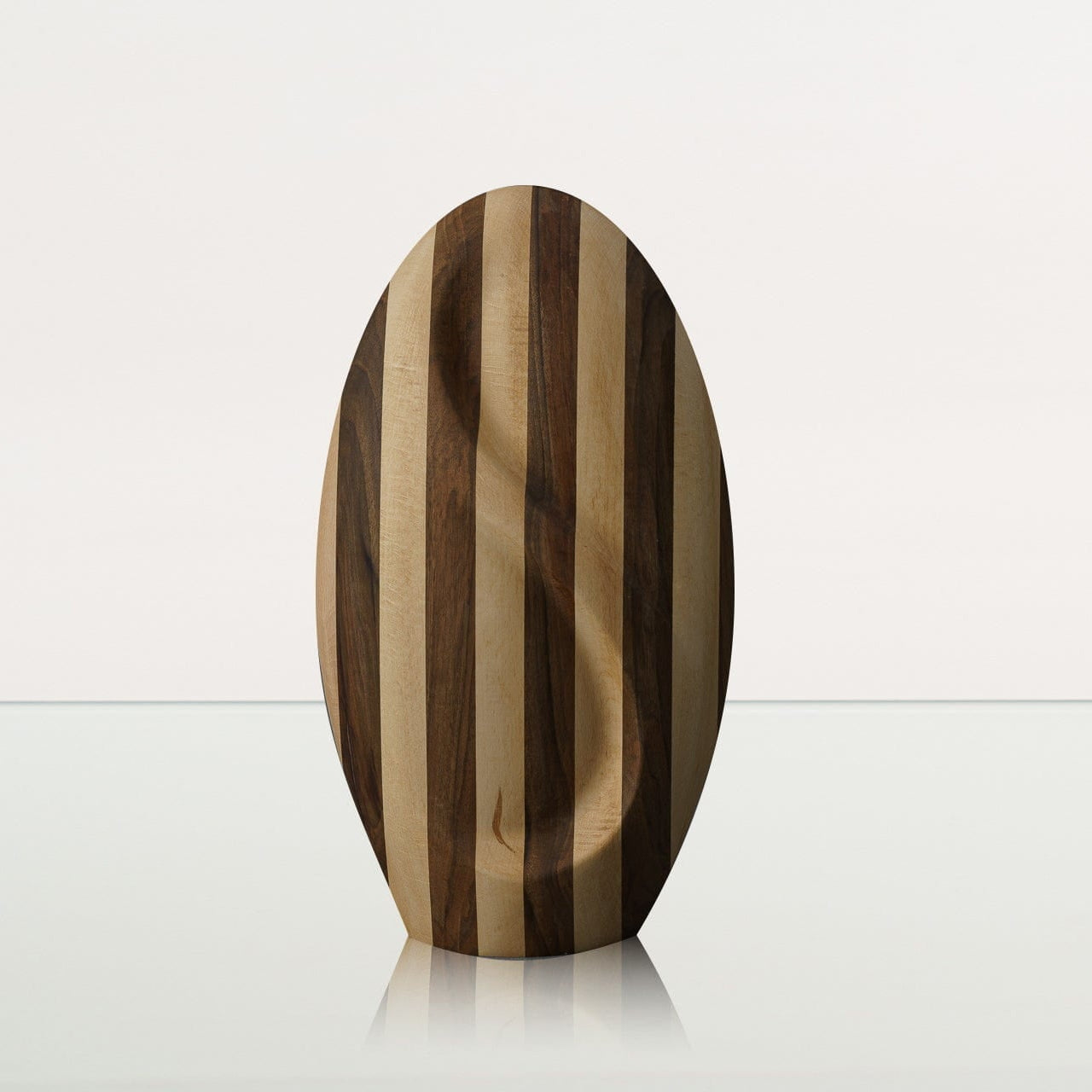 Striped Wooden Urn "Eternity" - Genuine Walnut & Beech Urn - Pulvis Art Urns