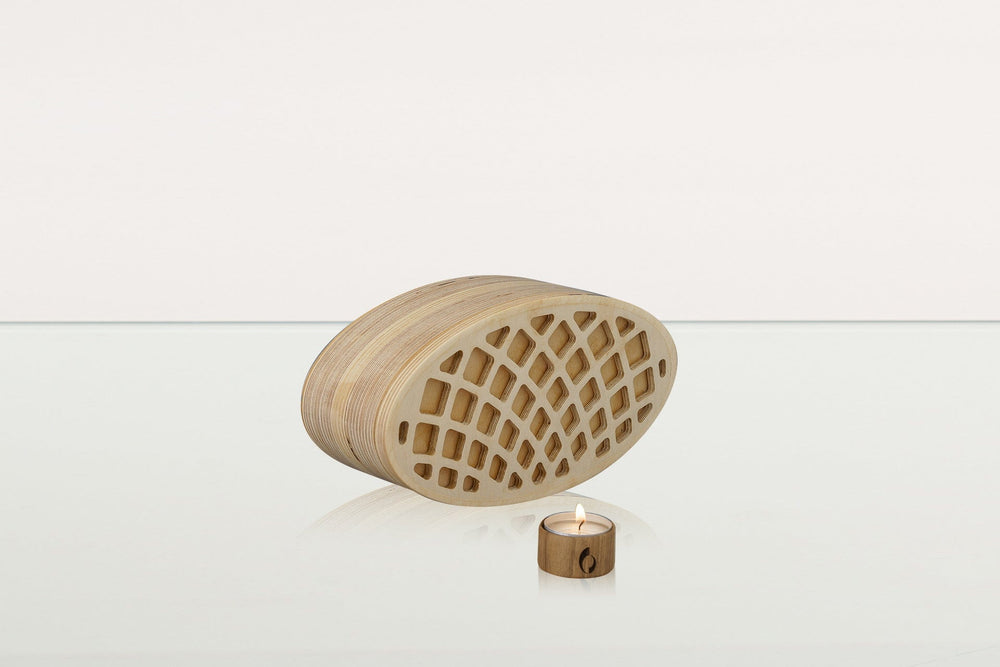Pulvis Art Urns Adult Size Urn Keepsake Wooden Cremation Urn "Remembrance" - Handmade - Rhomb Urn