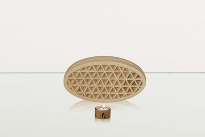 Wooden Cremation Urn "Remembrance" - Handmade - Uroko Pattern - Pulvis Art Urns