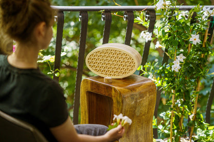 Wooden Cremation Urn "Remembrance" - Handmade - Uroko Pattern - Pulvis Art Urns