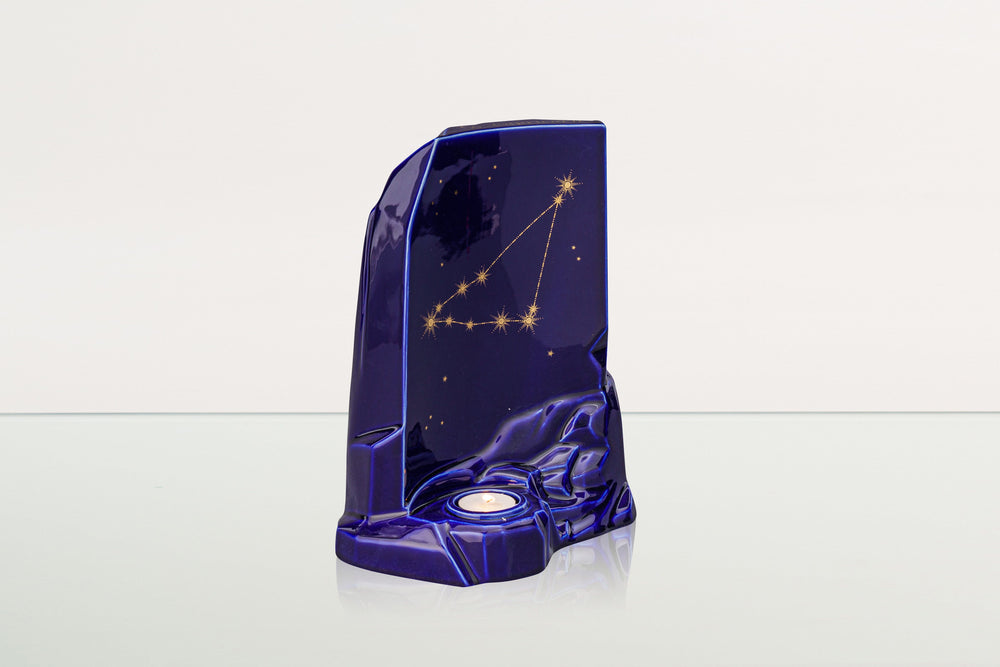Pulvis Art Urns Adult Size Urn Zodiac Urn for Ashes "Capricorn" - Large | Star Sign Urn