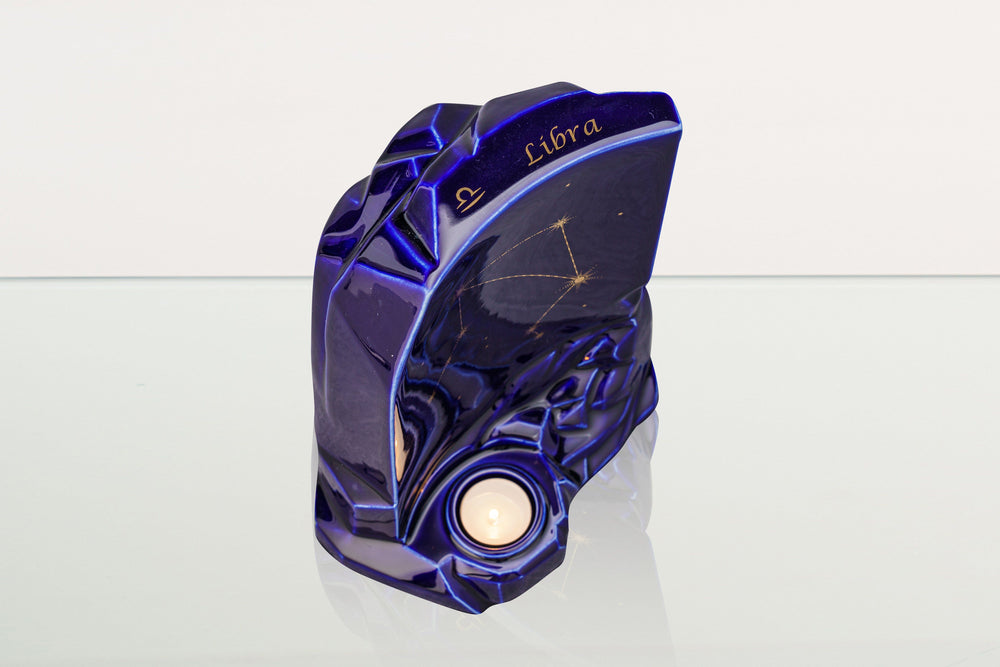 Pulvis Art Urns Adult Size Urn Zodiac Urn for Ashes "Libra" - Large | Star Sign Urn