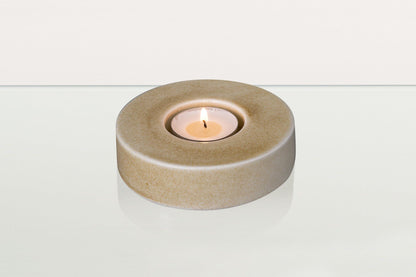 Caleo Handmade Candleholder for Cremation Urns - Light Sand | Ceramic - Pulvis Art Urns