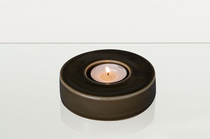 Caleo Handmade Candleholder for Cremation Urns - Oily Green | Ceramic - Pulvis Art Urns