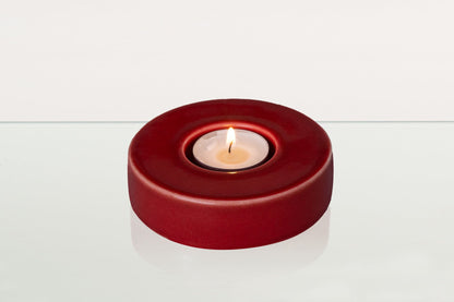 Caleo Handmade Candleholder for Cremation Urns - Red | Ceramic - Pulvis Art Urns