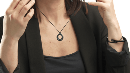 Cremation Bracelet – Elegance | Stainless Steel | Memorial Jewelry | Black - Pulvis Art Urns