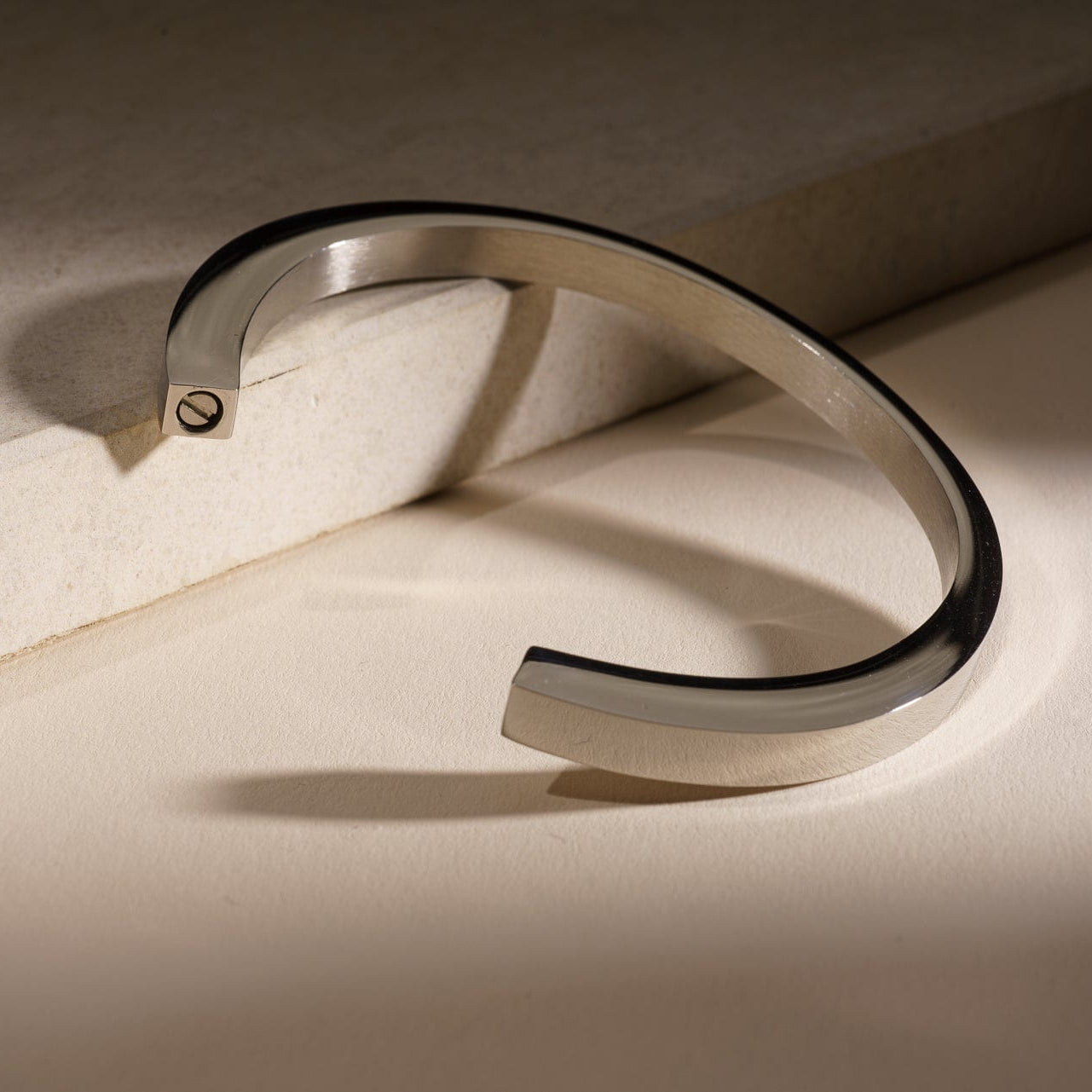 Cremation Bracelet – Elegance | Stainless Steel | Memorial Jewelry | Silver Finish - Pulvis Art Urns