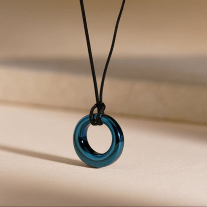 Cremation Necklace – Forever | Stainless Steel | Memorial Jewelry | Blue - Pulvis Art Urns