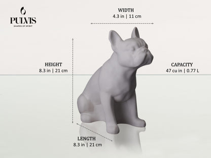 Pulvis Art Urns French Bulldog Custom Decorated Pet Urn - Handmade | Ceramic Pet Urn