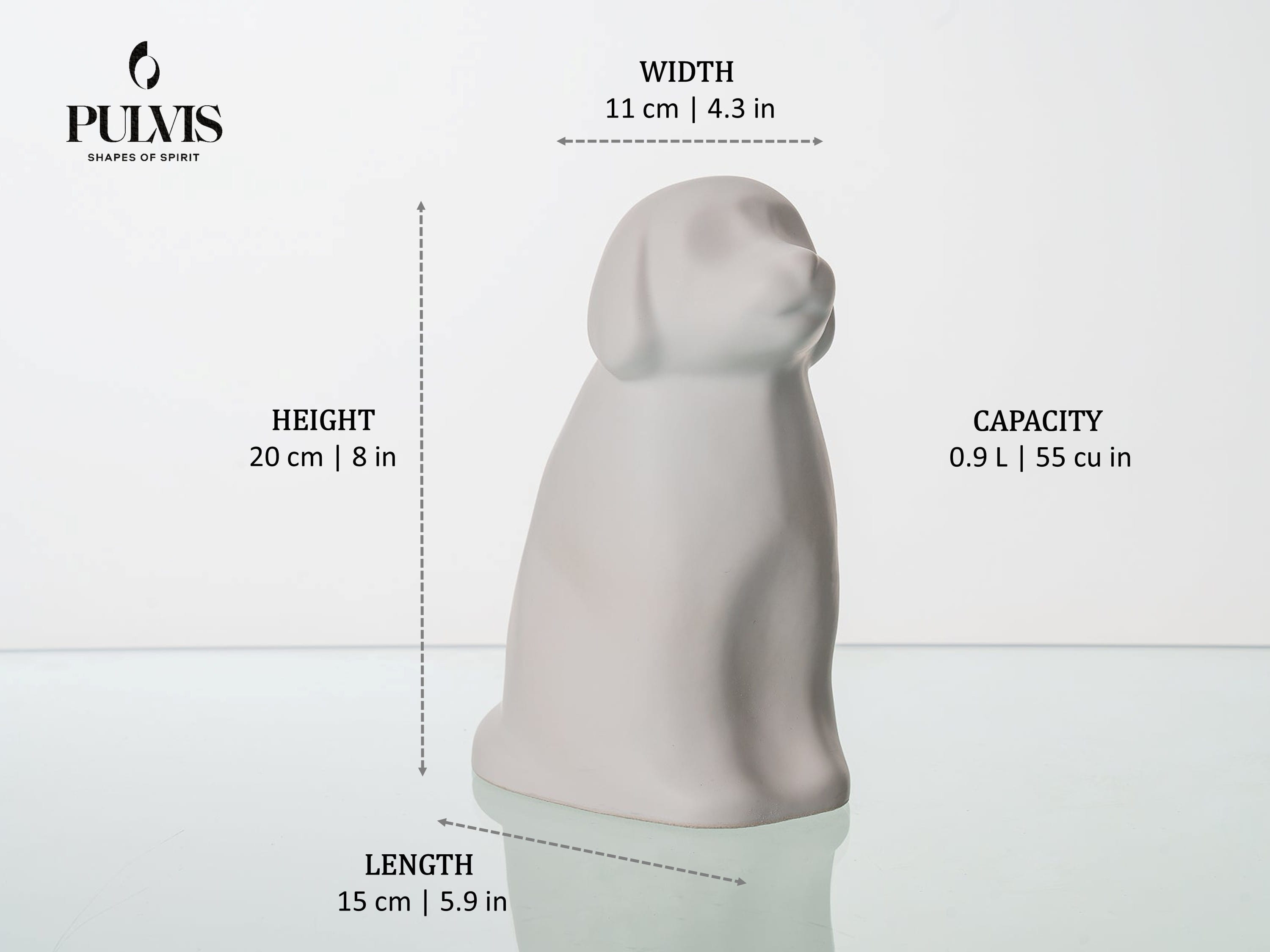 Pulvis Art Urns Cuddle Dog Custom Decorated Pet Urn - Handmade | Ceramic Pet Urn