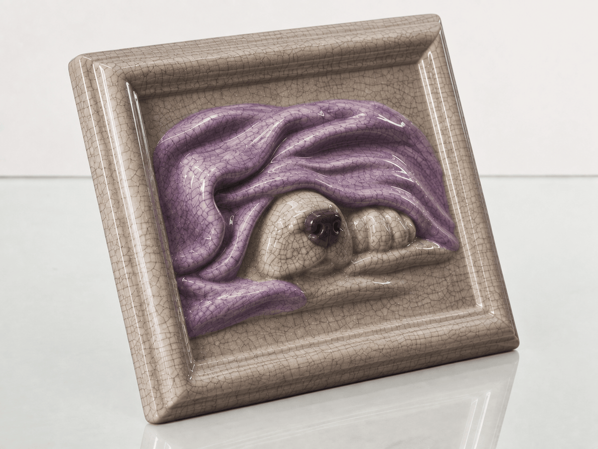 Pulvis Art Urns Custom Pet Urn Custom Decorated Pet Urn - Handmade | Dog Portrait | Ceramic Pet Urn