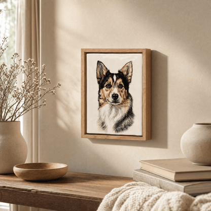 Pulvis Art Urns Custom Pet Urn - Moment In Time - Hand Decorated Ceramic Tile | Wall Mounted | Frame Urn