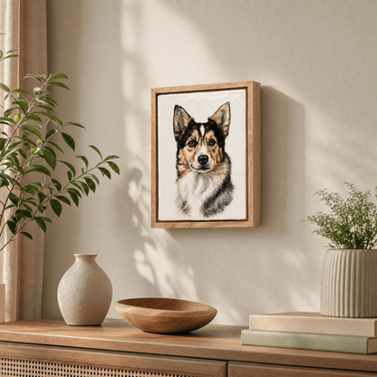 Pulvis Art Urns Custom Pet Urn - Moment In Time - Hand Decorated Ceramic Tile | Wall Mounted | Frame Urn