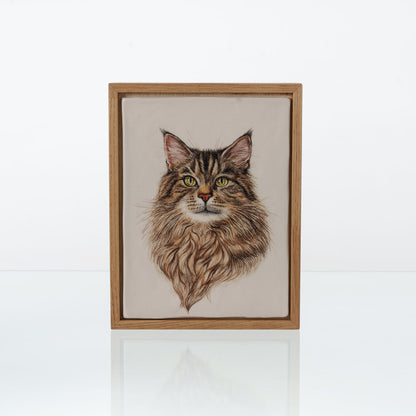 Pulvis Art Urns Custom Pet Urn - Moment In Time - Hand Decorated Ceramic Tile | Wall Mounted | Frame Urn
