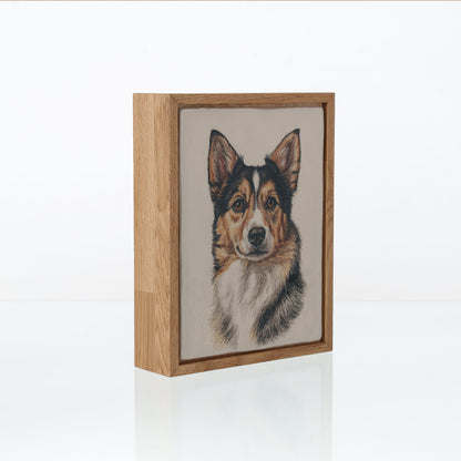 Pulvis Art Urns Custom Pet Urn - Moment In Time - Hand Decorated Ceramic Tile | Wall Mounted | Frame Urn