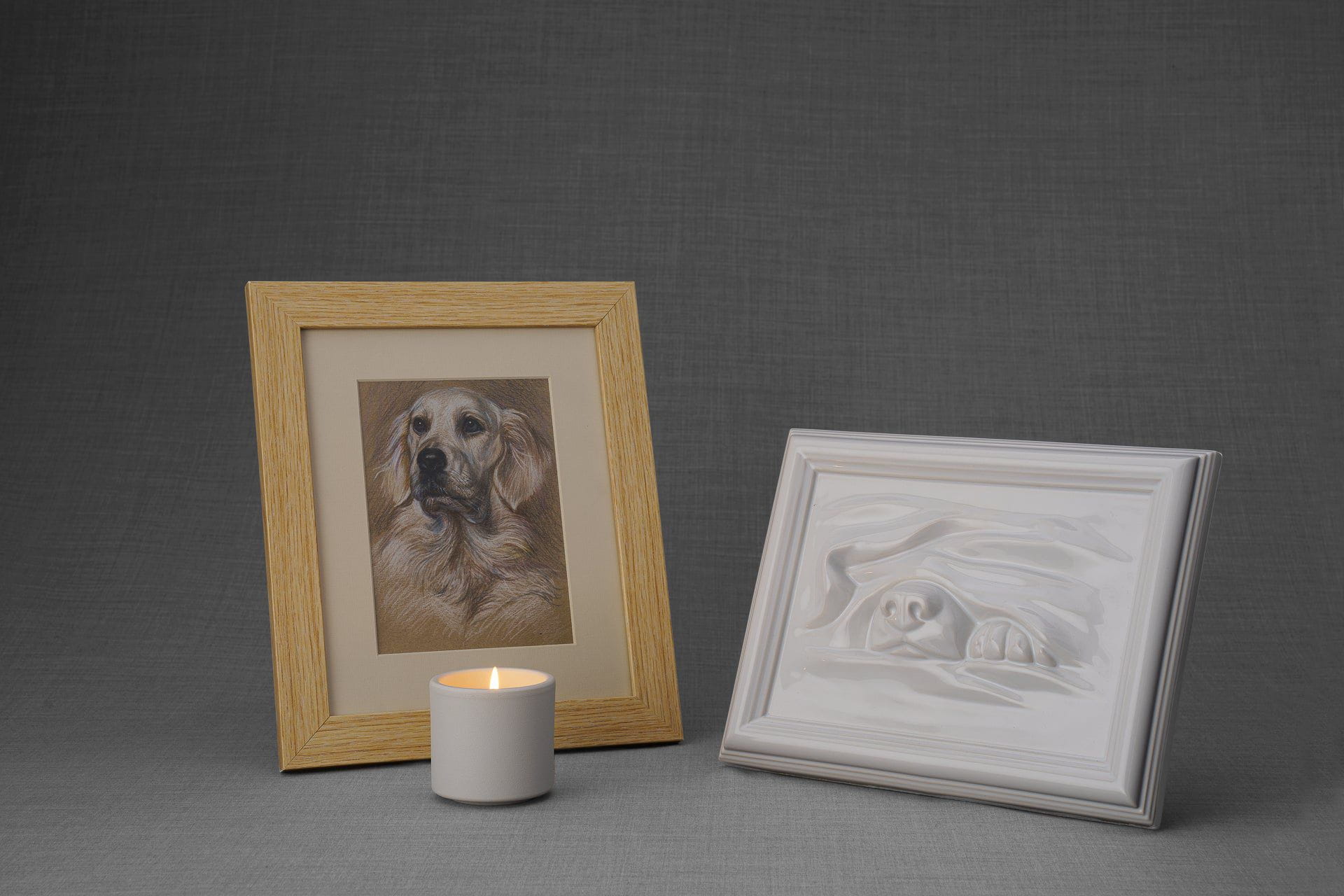 Dog Snout Bundle - 4 Pieces - Portrait | Urn | Nameplate Holder | Scented Candle - Pulvis Art Urns