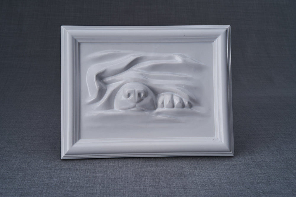 Pulvis Art Urns White / Light "Dog" Pet Memorial Bundle - 4 pcs. | Handmade
