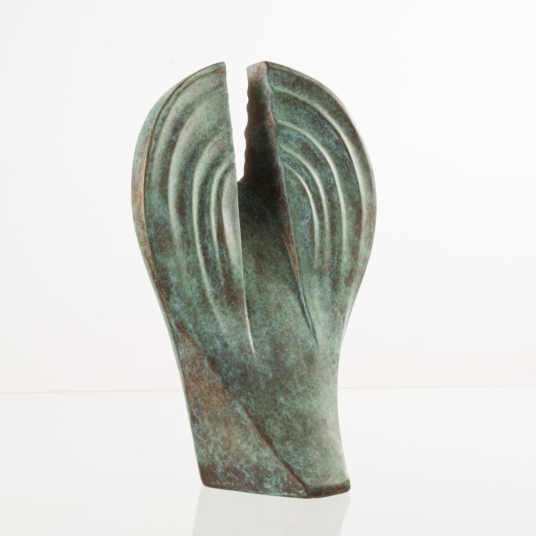 Pulvis Art Urns Exclusive Urn Cast Bronze Cremation Urn "Guardian" - Green Patina | Exclusive Bronze Urn