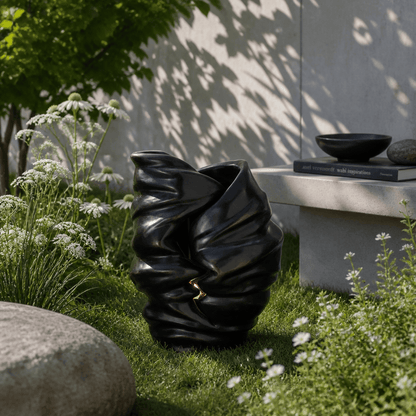 Pulvis Art Urns Exclusive Urn Cast Bronze Cremation Urn "Light" - Dark Patina | Exclusive Bronze Urn