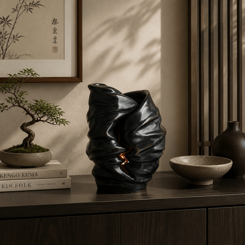 Pulvis Art Urns Exclusive Urn Cast Bronze Cremation Urn "Light" - Dark Patina | Exclusive Bronze Urn