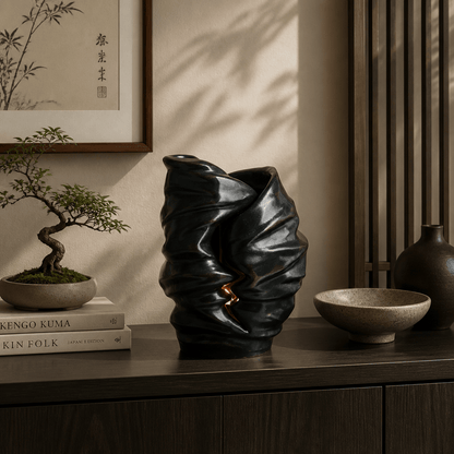 Pulvis Art Urns Exclusive Urn Cast Bronze Cremation Urn "Light" - Dark Patina | Exclusive Bronze Urn
