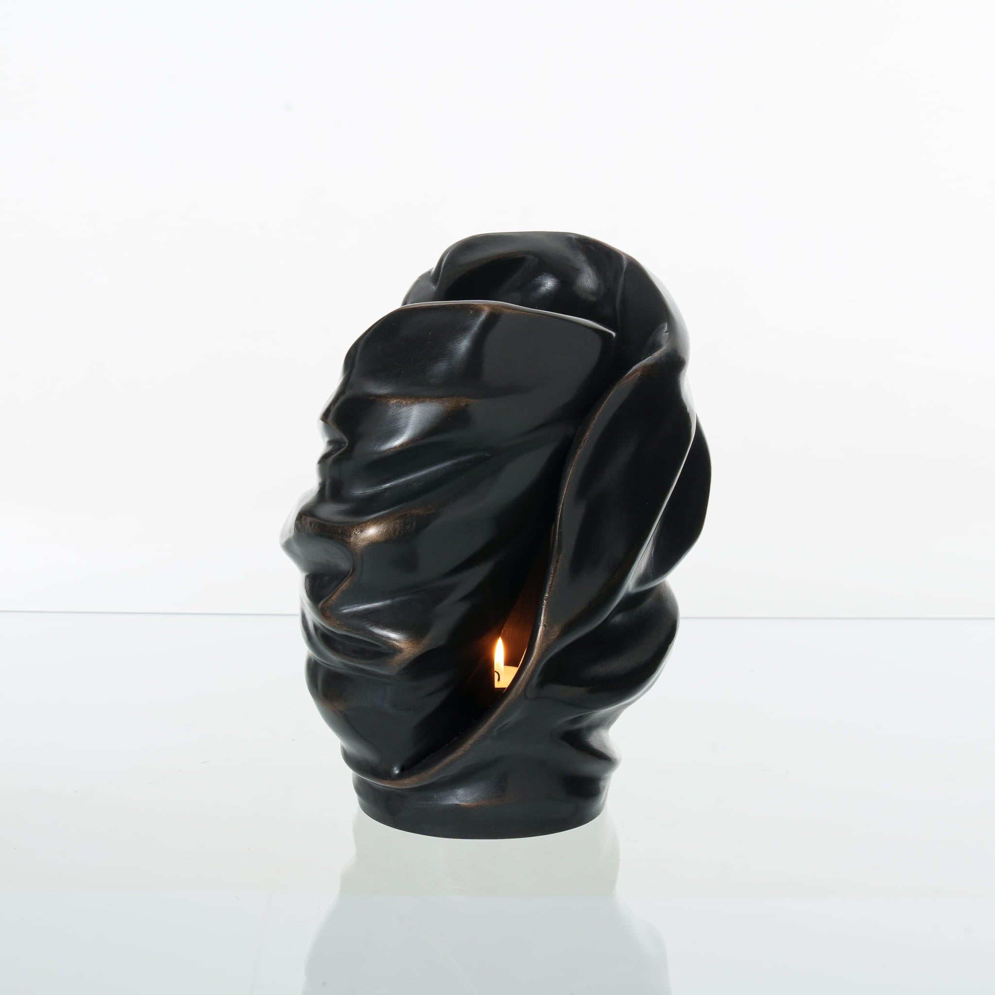 Pulvis Art Urns Exclusive Urn Cast Bronze Cremation Urn "Light" - Dark Patina | Exclusive Bronze Urn