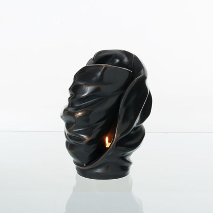 Pulvis Art Urns Exclusive Urn Cast Bronze Cremation Urn "Light" - Dark Patina | Exclusive Bronze Urn